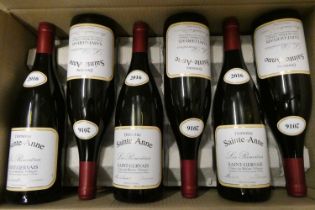 12 bottles Domaine Sainte-Anne, Les Rouvieres, 2016, Saint-Gervais, Cotes du Rhone Villages, OC (