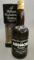 1 bottle Ardmore 22 year old single malt whisky, 46%, distilled October 1965, bottled November 1987,