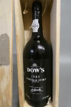 1 bottle Dow's 1985 vintage port, OWB (Est. plus 24% premium inc. VAT) Condition Report: Good, level