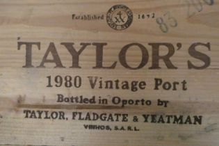 11 bottles Taylor's 1980 vintage port, OWC (Est. plus 24% premium inc. VAT) Condition Report: