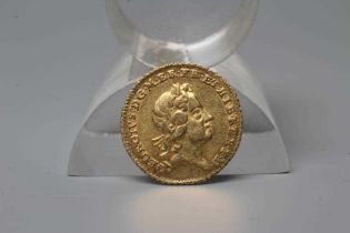 A GEORGE I QUARTER GUINEA, 1718, 2.1g (Est. plus 20% premium)