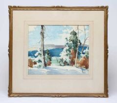 Y WILLIAM GARNET HAZARD (1903-1987) Autumnal Snow, watercolour and pencil, signed, 10 1/2" x 13”,