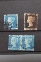 3 MARGIN PENNY BLACK and 1841 2d Blues x 3 (Est. plus 24% premium inc. VAT)