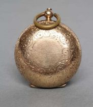 AN EDWARDIAN 9CT GOLD SOVEREIGN CASE, maker Dennison, Birmingham 1902, of typical form, engraved