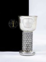 A SILVER CROWN GOBLET, maker Jack Spencer, Sheffield 1973, to commemorate the bi-centenary of the