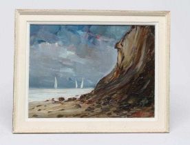 Y ZBIGNIEW LITWIN (Polish 1914-2001) Coastal Scene, oil on board, signed and dated (19)83, inscribed