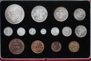 A GEORGE VI SPECIMEN FIFTEEN COIN SET, 1937, including Maundy money, in original case (Est. plus 24%