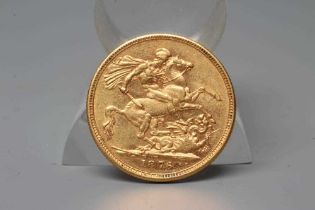 A VICTORIA YH SOVEREIGN, 1876, 8g (Est. plus 20% premium)