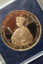 A JAMAICA GOLD PROOF $250, 10th Anniversary of the Investiture of Prince Charles 1969-1979, 1.25ozs,