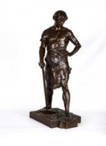 AFTER EMILE LOUIS PICAULT (French 1833-1915) "Pax et Labor", c.1900, a bronze of a standing male