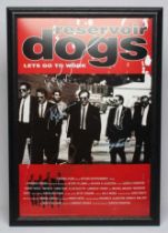 A SIGNED "RESERVOIR DOGS" POSTER autographed by Quentin Tarantino, Tim Roth, Michael Madsen, Chris