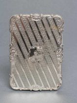 AN EARLY VICTORIAN SILVER VISITING CARD CASE, maker Edward Smith, Birmingham 1854, of shaped rounded