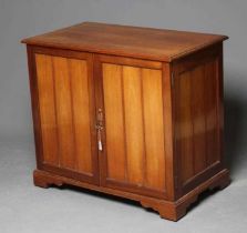 A VICTORIAN MAHOGANY DOCUMENT CABINET of panelled oblong form in the Aesthetic taste, the moulded