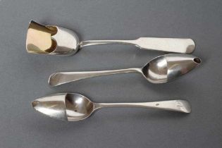 A COMPOSITE PAIR OF SILVER MEDICINE SPOONS, maker Charles James Allen, Sheffield 1932/33, in Old