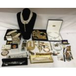 A quantity of good quality costume jewellery to include watches, rolled gold bangle, necklaces,