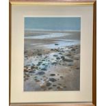 Elizabeth A Smith PPRSMA (1950) Low Tide, pastel, signed and dated lower left 1993. Image 47 x 35cm.