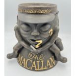 The Macallan sleeping barrel ice bucket, fishing themed advertising piece, item is embossed with “