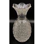 Boxed Waterford pineapple vase, 30cm high.