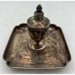 Silver table lighter London 1891, maker probably William Summers. Total weight 178gm. Retailers mark