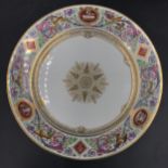 A Sevres 'Fontainbleau' plate from the Louis Phillipe hunting lodge service