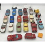 A collection of Corgi diecast toys to include Austin Seven, Austin A.60, Massey- Ferguson 30GWT