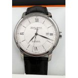 A boxed stainless steel Baume & Mercier Classima Executives automatic gentleman's wristwatch on