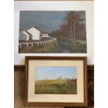 Elizabeth A Smith PPRSMA (1950) two framed pastels, 'New Row'- Swainby. image 15 x 23.5cm and '