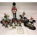 Charles Stadden and others, a collection of painted metal soldiers some standing and some on horse