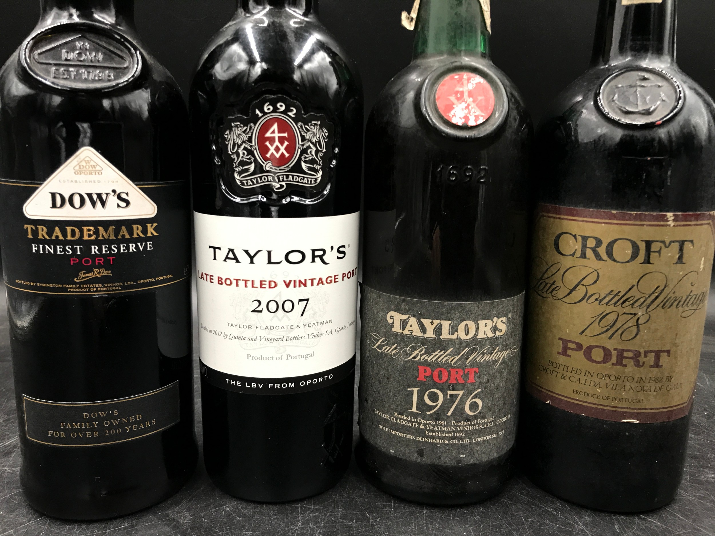 Four bottles of port to include two Taylors 1976, 2007, Croft 1978 and Dow's. - Image 2 of 2