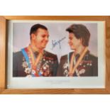 Soviet cosmonaut and the first ever woman in space Valentina Tereshkova signed photo, shown with