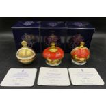 Royal Crown Derby Limited edition paperweights to include: Coronation Orb to commemorate the 50th