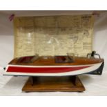 Home built radio controlled speed boat along with the "Spraymaster" by L J Rowell 61cm l, with