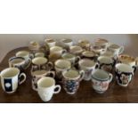 A large collection of 18th/19thC cups and cans to include Bloor Derby, Worcester etc.