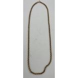 Nine carat gold chain necklace, weight 6.1gm, length 47cm.