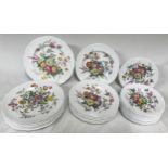 A collection of Copelands Spode china plates to include 6x dinner plates 27d, 6x side plates 24d and