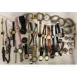 A large collection of watches to include some by Rotary, Carvel, Sekonda and Lorus.