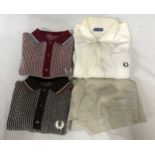 A selection of clothing to include five original Fred Perry items of clothing, two polyester/