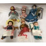 Six boxed Danbury Mint Collectors Dolls, four "Boys ad Toys" each each has its own toy and