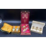 Three boxed vintage perfume sets comprising: Renoir, 17 Place Vendome, Paris - Three miniature