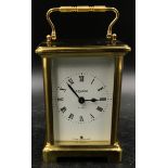 A 20thC Bayard 8 day carriage clock made in France. 11 h x 8 w 6cm d.