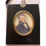 A portrait miniature on ivory of Hugh Stewart AD 1806. Ivory Submission reference 1S3QP5X5.