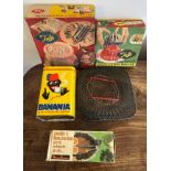 Vintage kitchenalia to include Banania tin, Tala jelly moulds, Tala icing set, Moulinex moulin and a