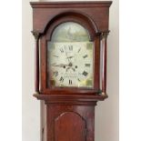 A 8 day long case clock by Samuel Shortman, Newnham with painted face with separate