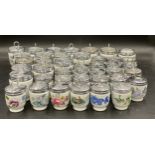 Large quantity of Royal Worcester egg coddlers comprising 16, 10cm to top of handle, 23, 9cm to