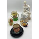 Ceramics to include Beswick Mandarin Duck, Royal Doulton Reflections Shepherdess, Lobster salt pot