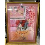 Raoul Dufy 'La Vie en Rose' framed poster. Visible poster 97 x 68.5cm.