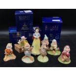 Royal Doulton Disney showcase collection figures of Snow white and seven dwarfs (8).