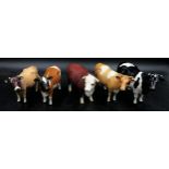 Collection of Beswick cows CH Ickham Bessie 198, CH of Champions, CH Claybury Leegwater, a Jersey