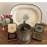 Hull and Yorkshire memorabilia to include pewter jug inscribed Fleece Inn, plate from Bethel