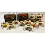 Five Boxed Burago diecast models to include Mercedes-Benz SSK (1928) x 2, Bugatti "Type 55" (